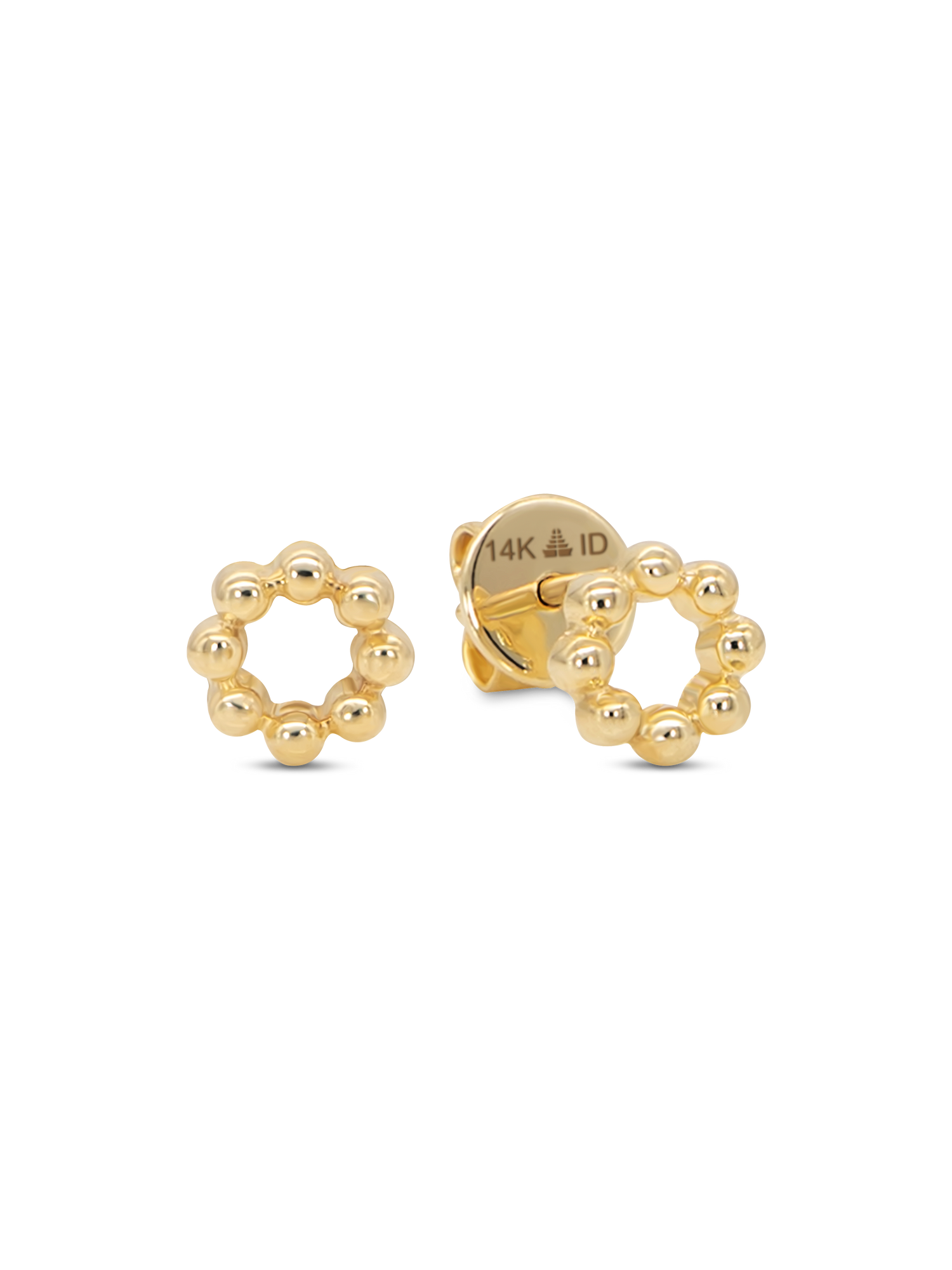 Pearl Circle Stud Earrings