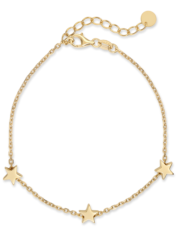 14K Gold Star Chain Bracelet