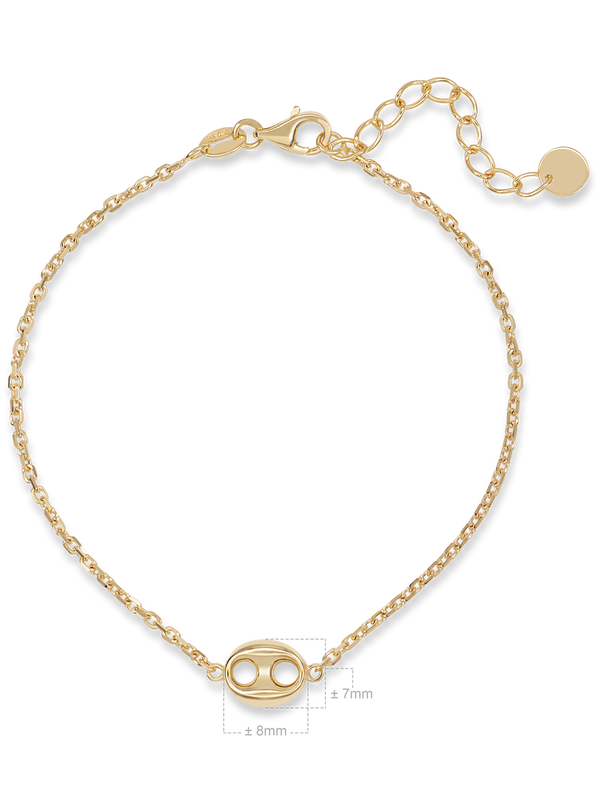 14K Gold Mariner Chain Bracelet