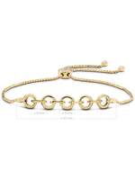DEVATA Gold Cable Link Box Chain Slider Bolo Bracelet