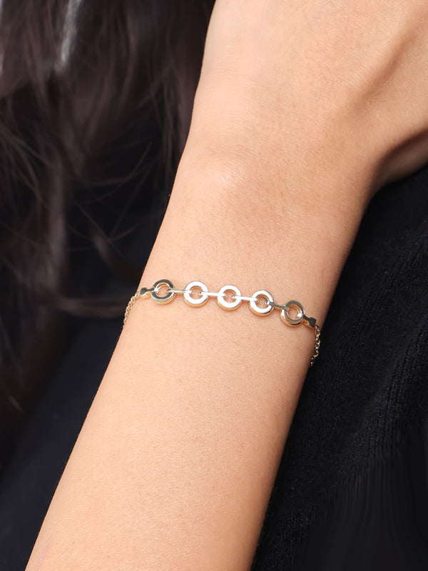 DEVATA Cable Link Chain Bracelet 14K Gold