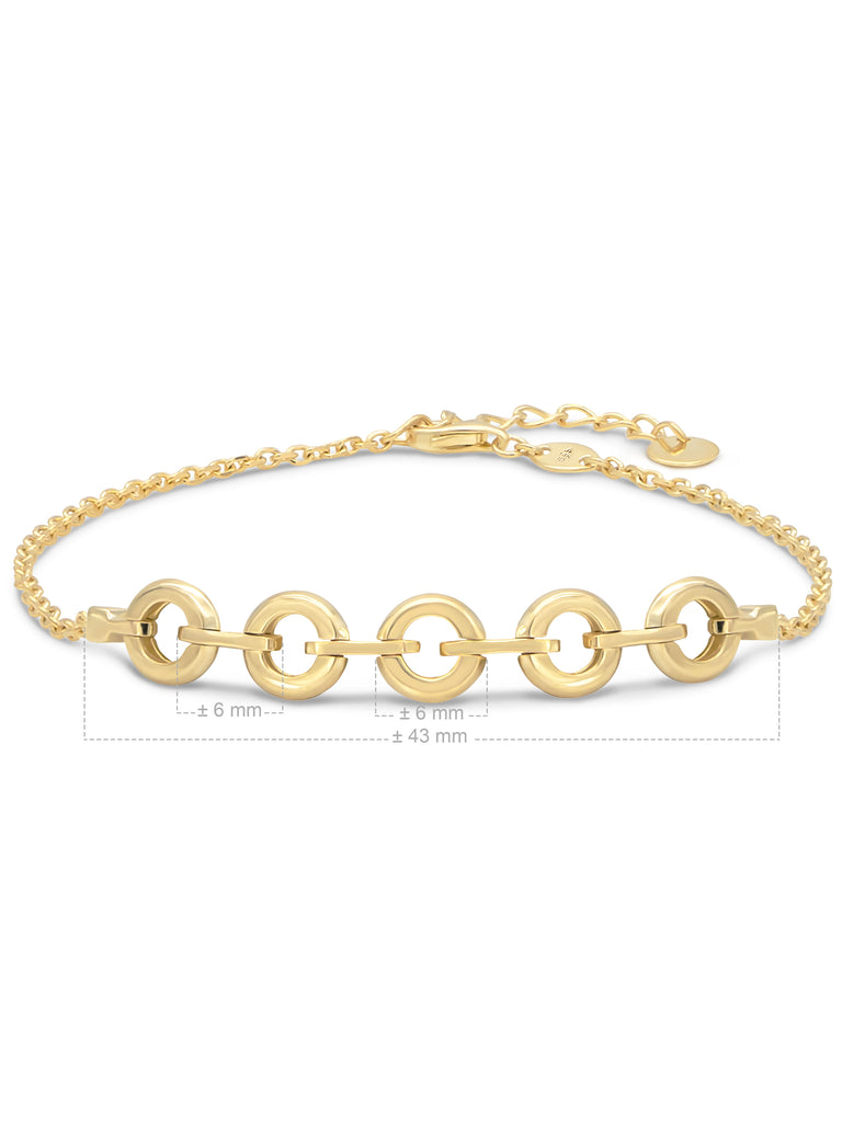 DEVATA Cable Link Chain Bracelet 14K Gold