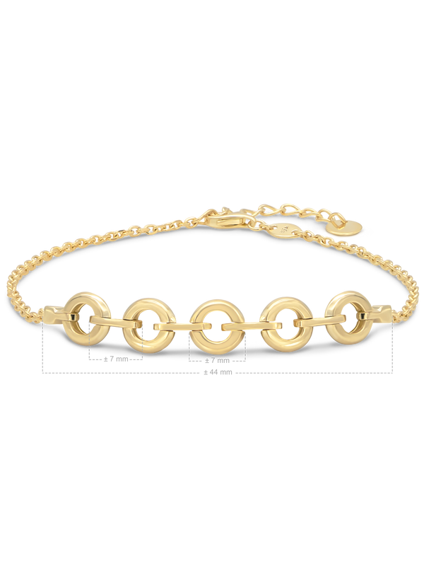 DEVATA Cable Link Chain Bracelet 14K Gold