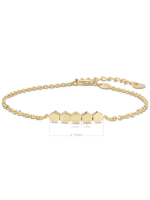 DEVATA Gold Hexagon Link Chain Bracelet