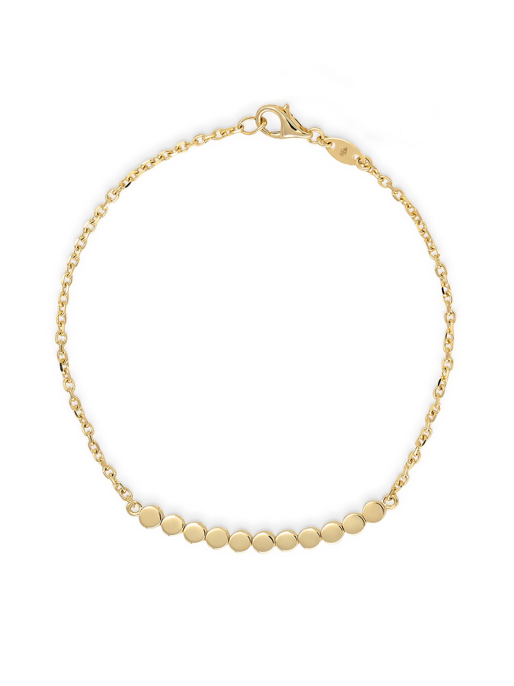 14K Gold Round Link Chain Bracelet