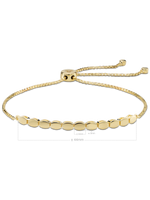DEVATA Gold Hexagon Link Box Chain Slider Bolo Bracelet