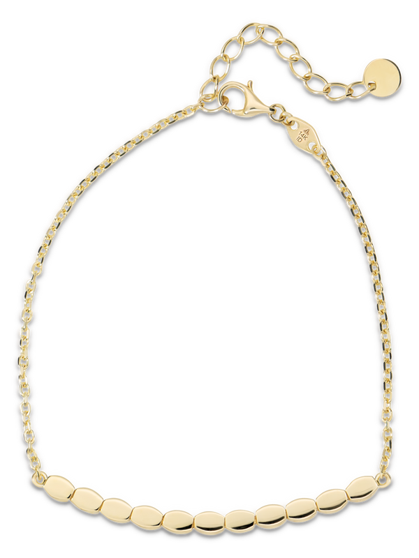 14K Gold Hexagon Link Chain Bracelet