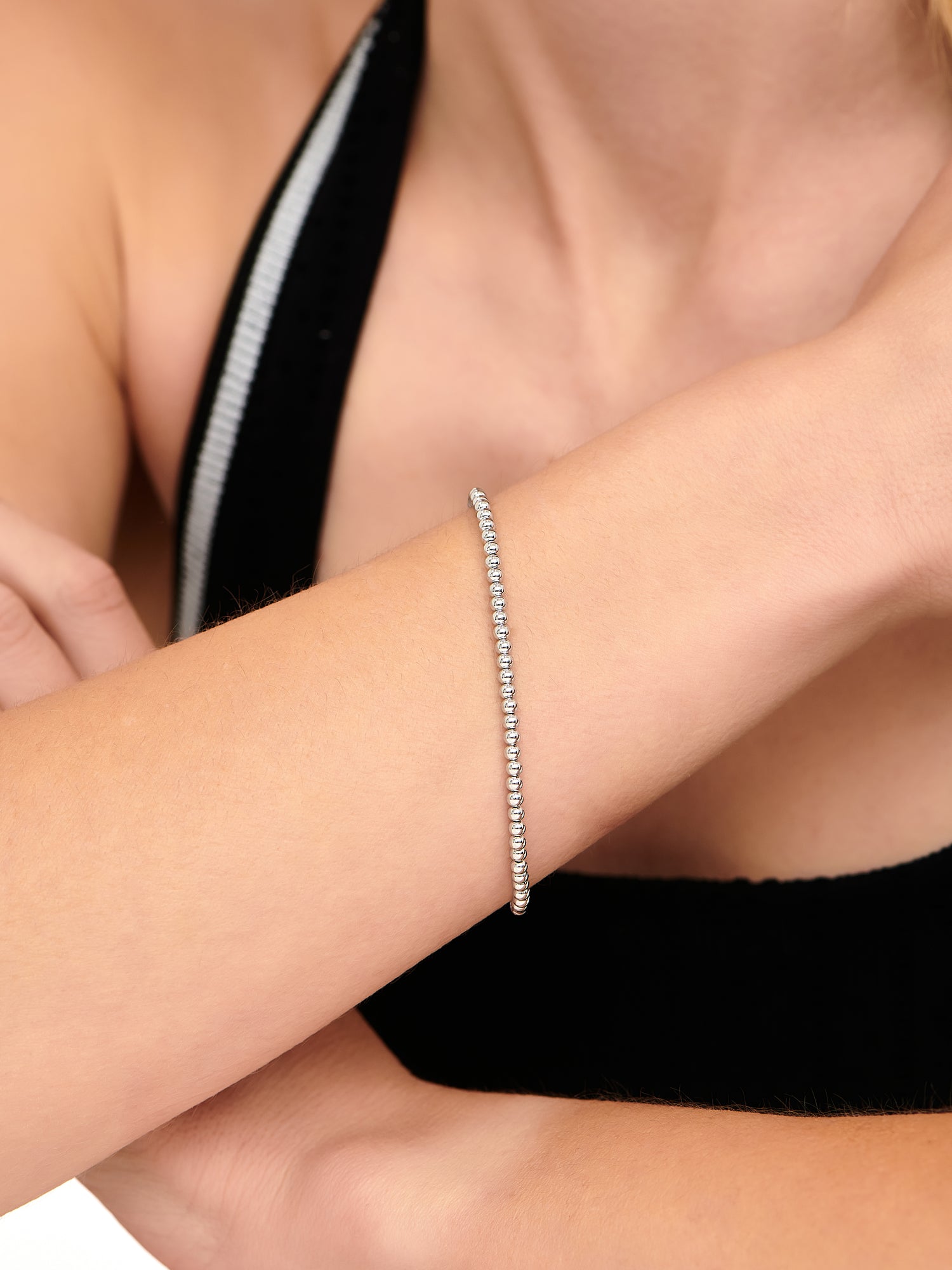 3mm Beaded Ball Bracelet