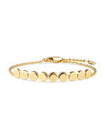 Round Link Chain Bracelet in Gold Plated Sterling Silver