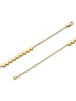 Round Link Chain Bracelet in Gold Plated Sterling Silver