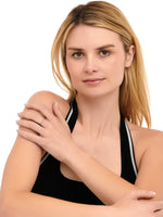 DEVATA Cable Link Ring Rhodium Plated Sterling Silver  