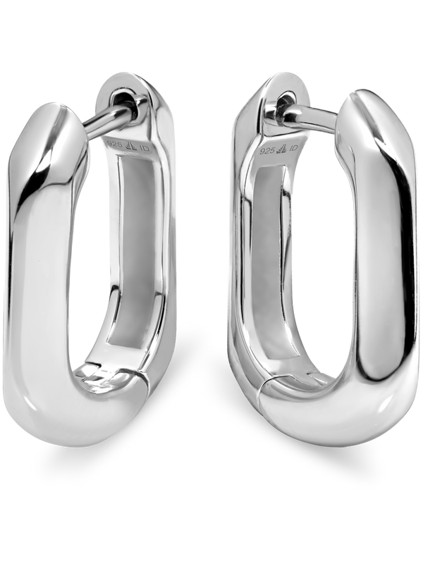 Beveled Hoop Earrings