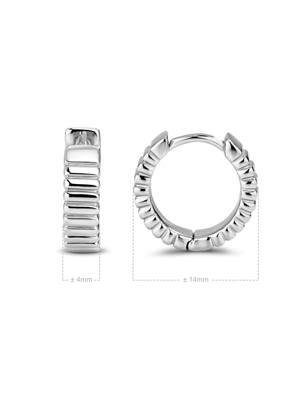 Ribbed Hoop Earrings