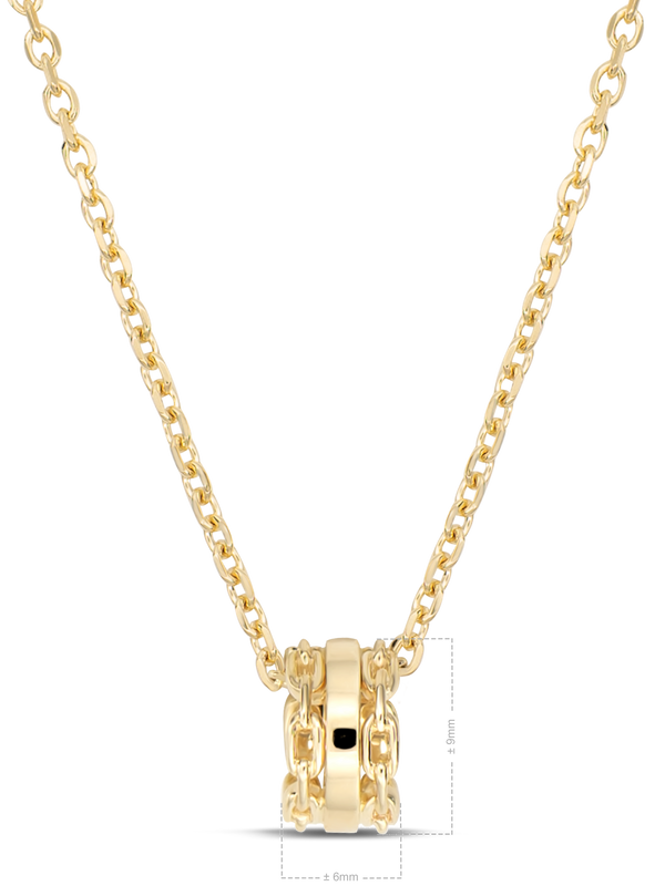 14K Gold Rotary Pendant Chain Necklace