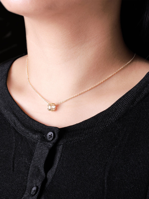 14K Gold Rotary Pendant Chain Necklace