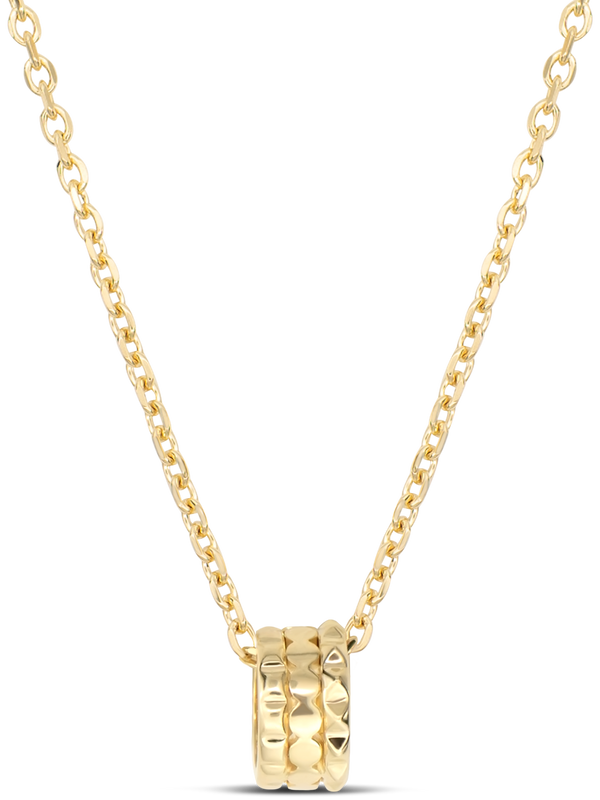 14K Gold Rotary Pendant Chain Necklace