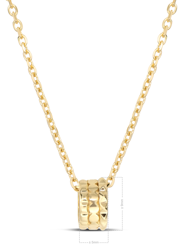 14K Gold Rotary Pendant Chain Necklace