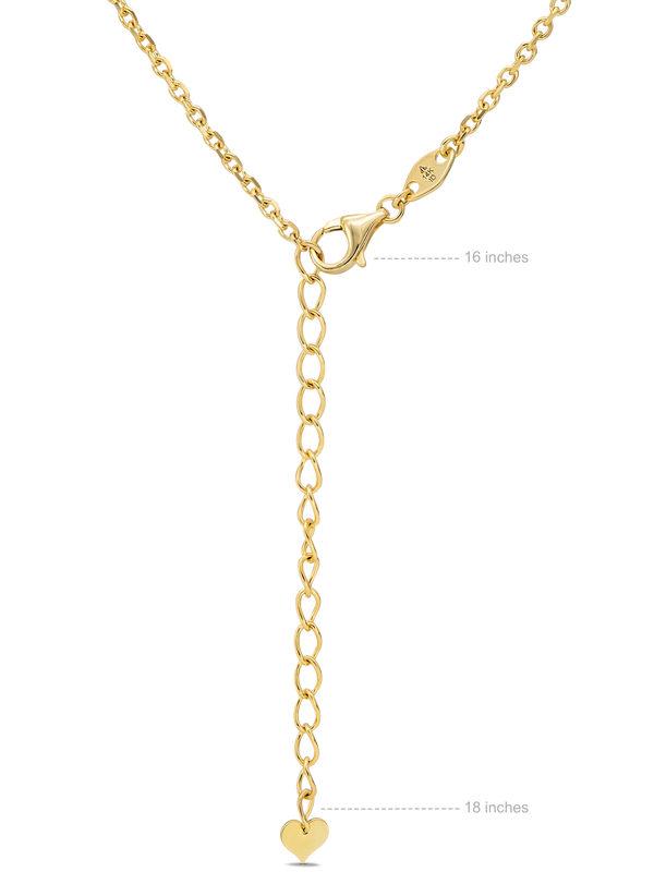 14K Gold Rotary Pendant Chain Necklace