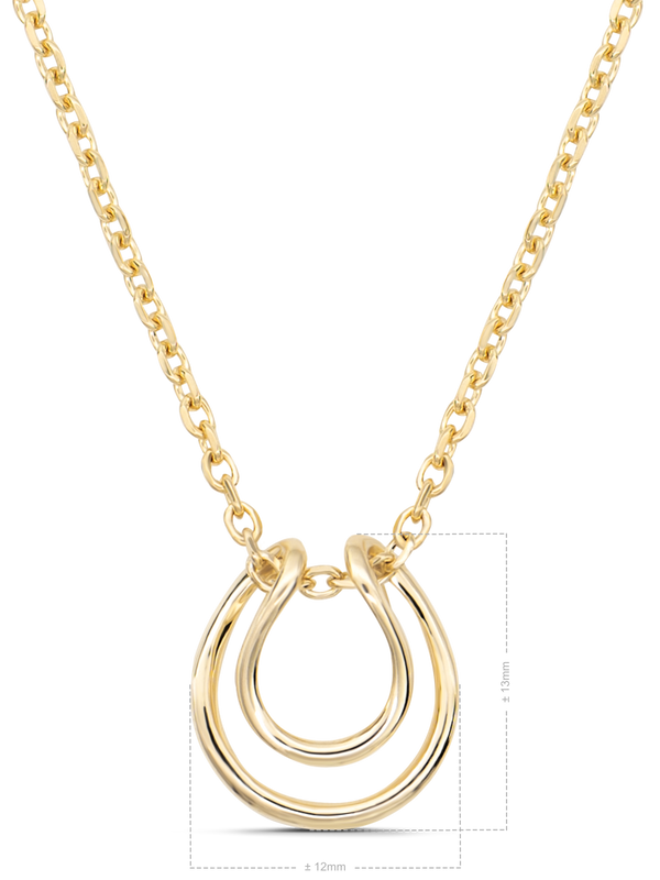 14K Gold Loop Pendant Chain Necklace