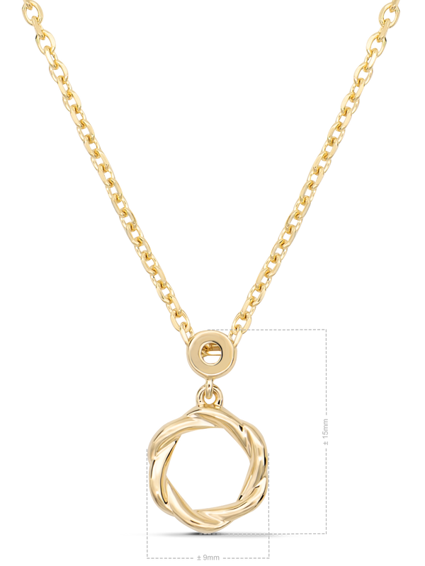 14K Gold Eternity Pendant Chain Necklace