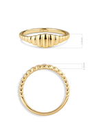 DEVATA Ribbed Ring in Gold Plated Sterling Silver