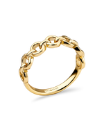 DEVATA Cable Link Ring in Gold Plated Sterling Silver
