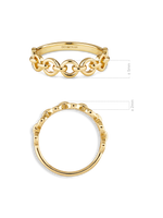 DEVATA Cable Link Ring in Gold Plated Sterling Silver