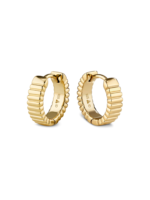 Ribbed Hoop Earrings