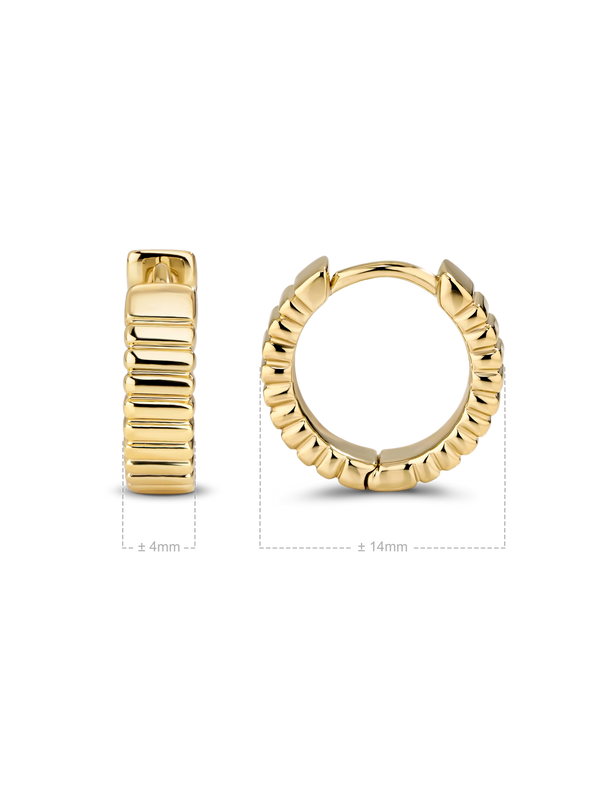 Ribbed Hoop Earrings