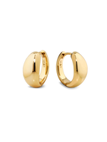 DEVATA Dome Hoop Earrings in Gold Plated Sterling Silver