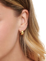DEVATA Dome Hoop Earrings in Gold Plated Sterling Silver