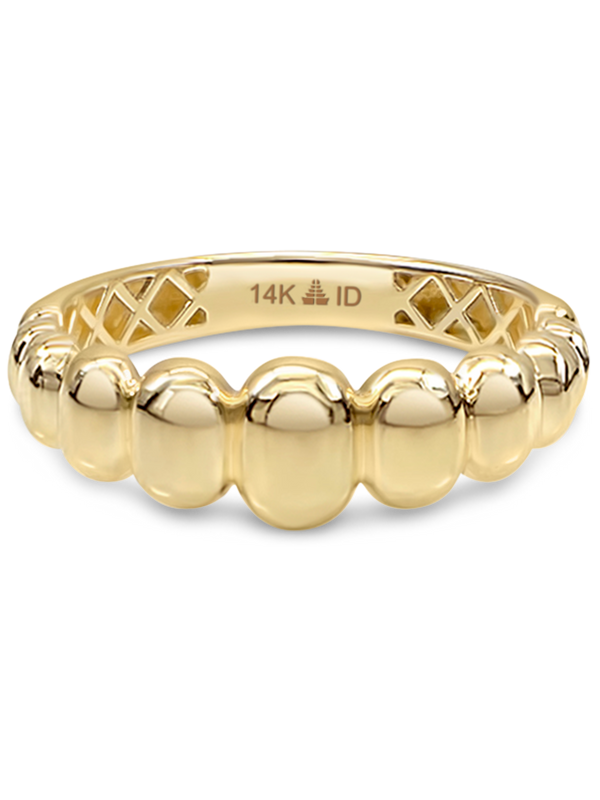14K Gold Dome Puffy Ring
