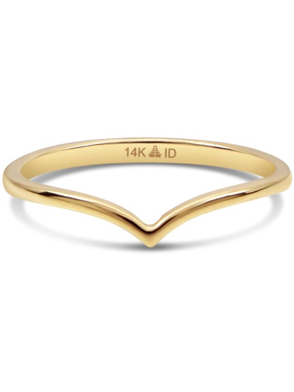 14K Gold Wishbone Ring