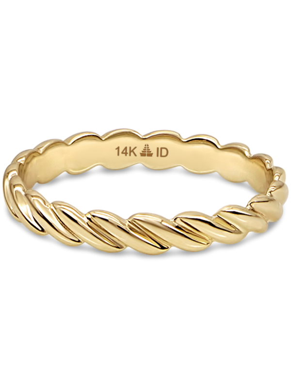 14K Gold Twisted Rope Ring