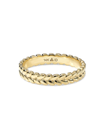 14K Solid Gold Wheat Ring