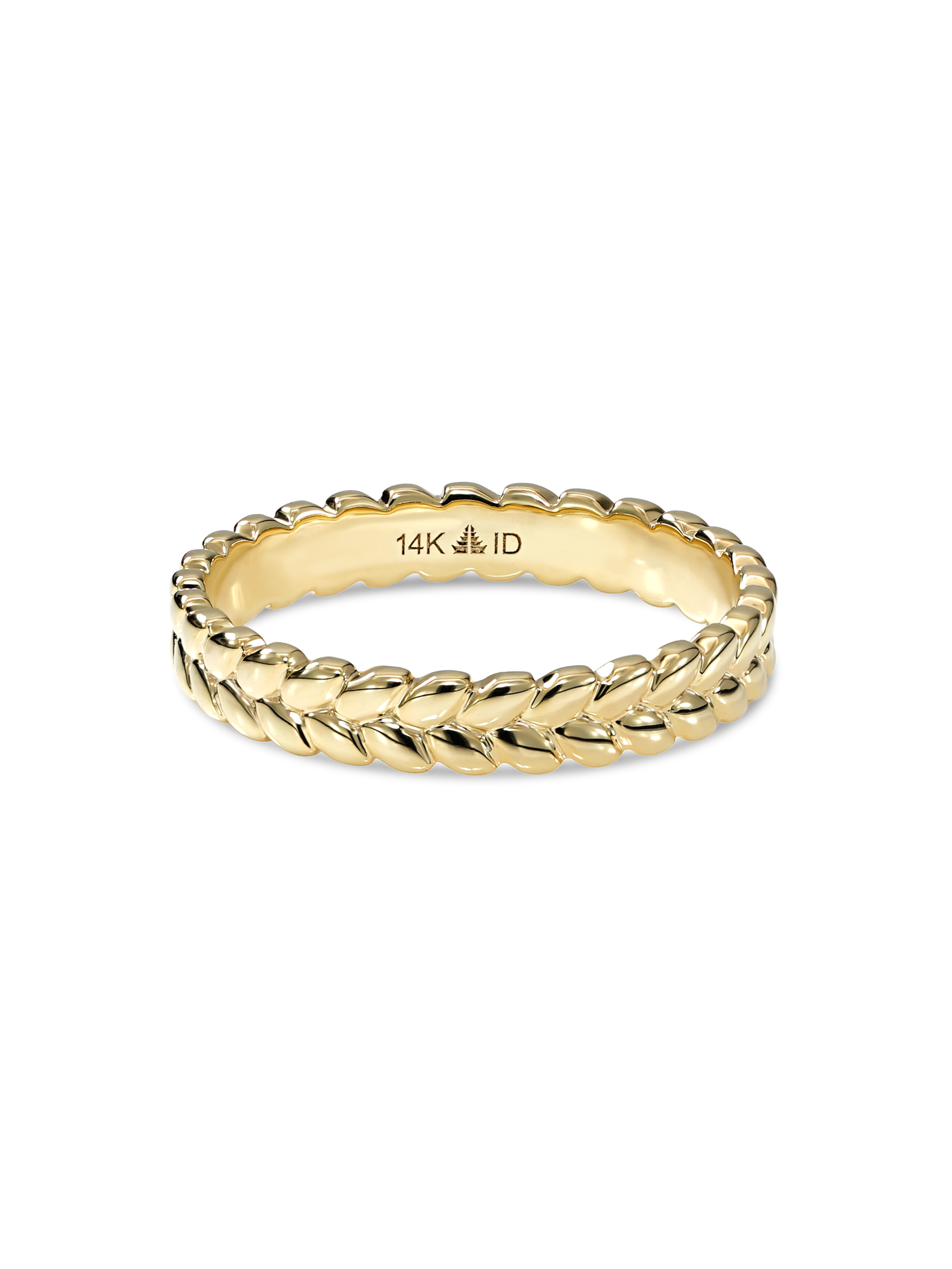 14K Solid Gold Wheat Ring#14k-solid-gold