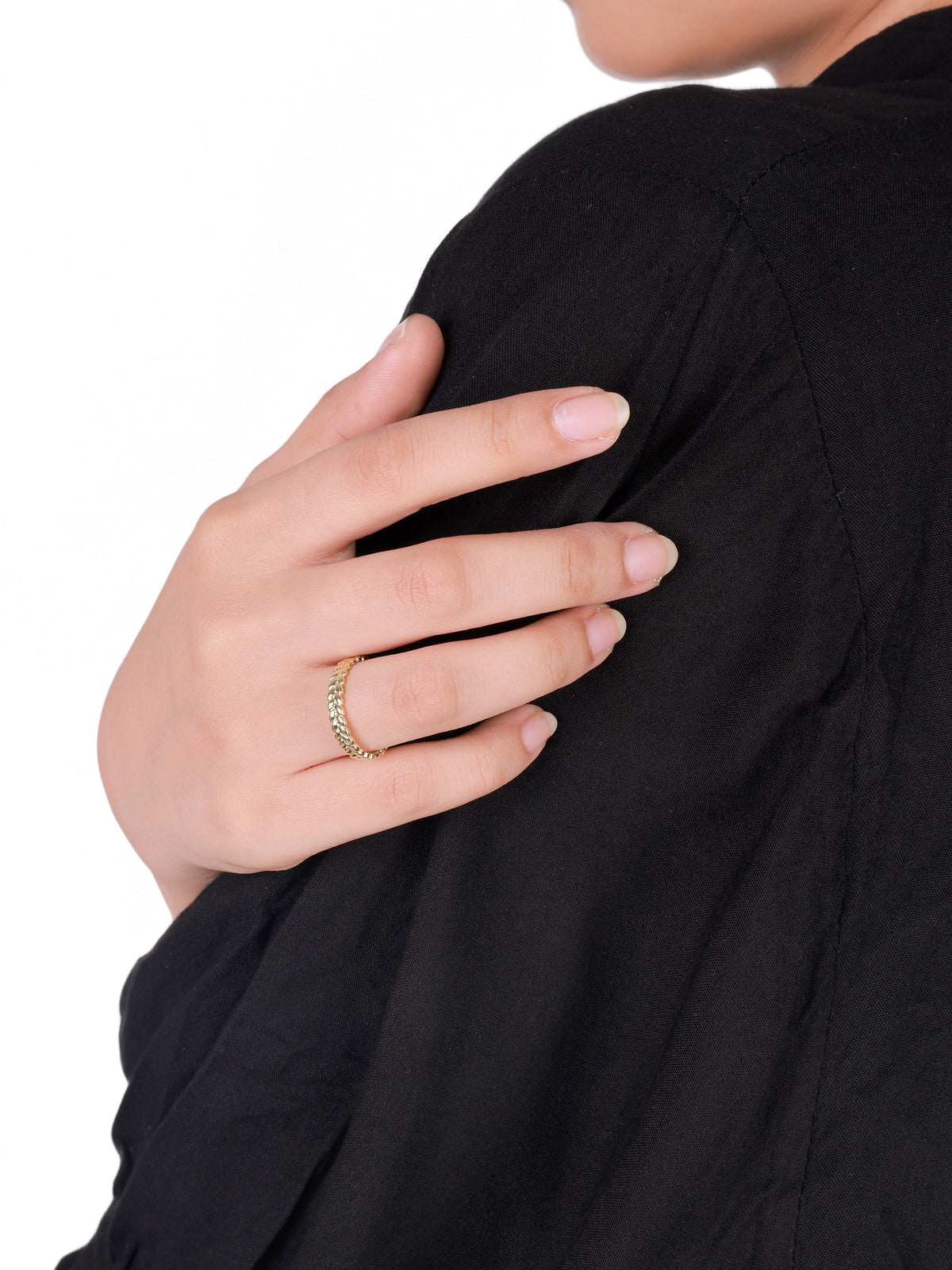 14K Solid Gold Wheat Ring