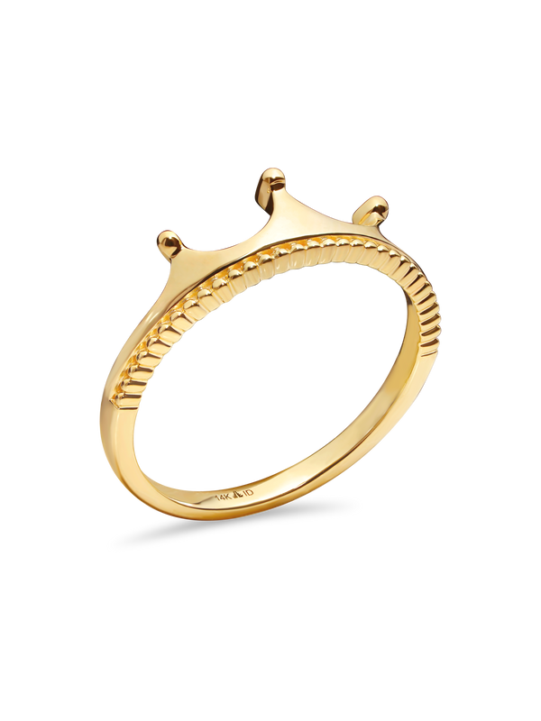 Devata Crown Ring in 14K Gold