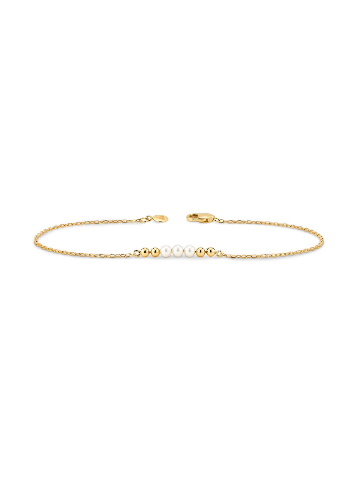 14K Gold Freshwater Pearl and Beads Bracelet