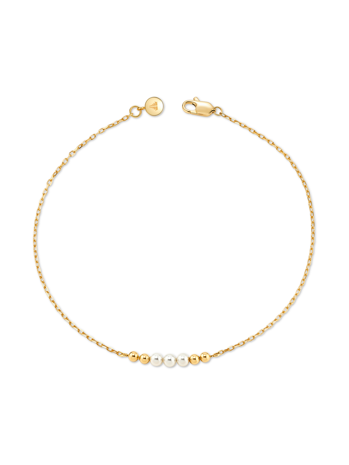 14K Gold Freshwater Pearl and Beads Bracelet