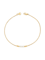 14K Gold Freshwater Pearl and Beads Bracelet