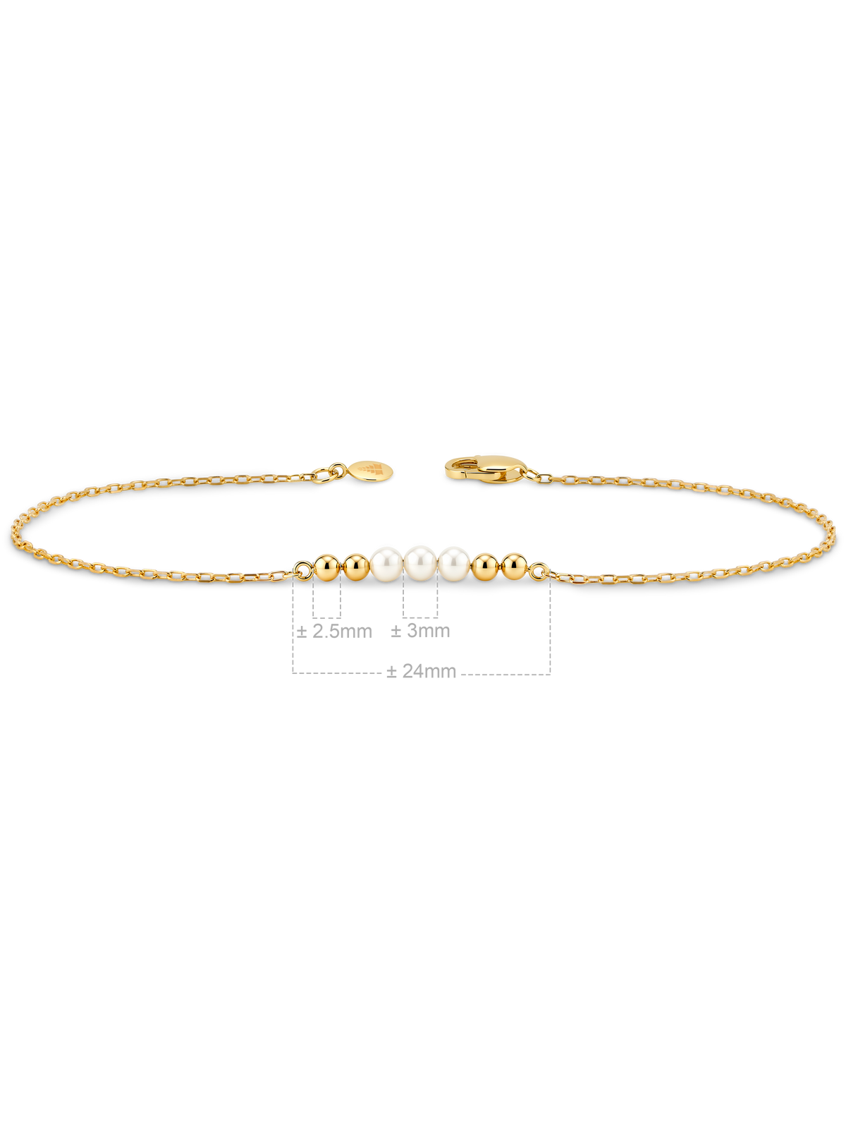 14K Gold Freshwater Pearl and Beads Bracelet