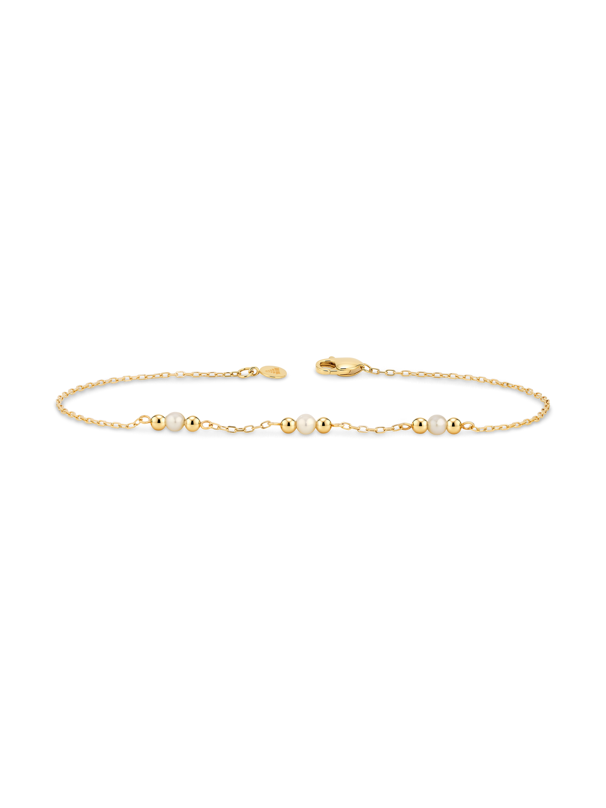 14K Gold Freshwater Pearl and Beads Bracelet