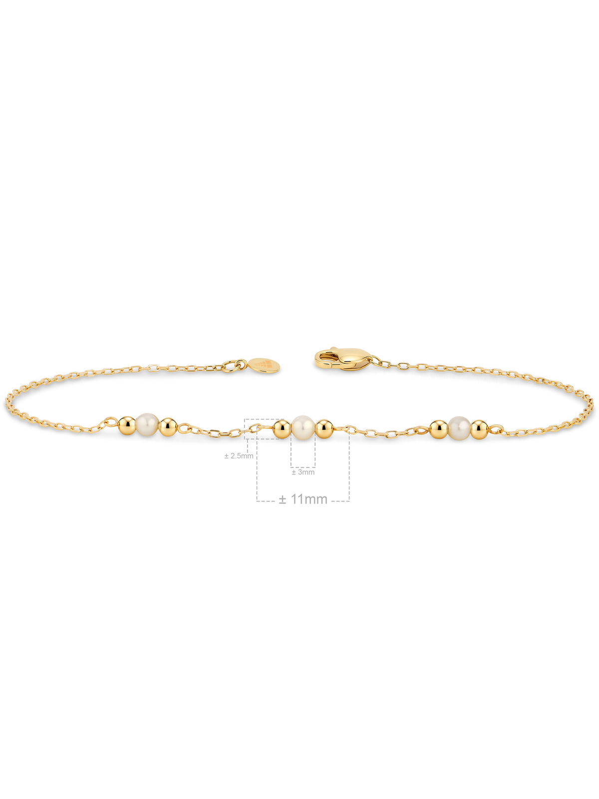 14K Gold Freshwater Pearl and Beads Bracelet