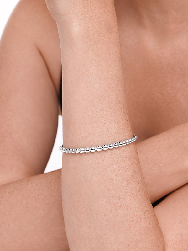 Beaded Ball Bangle Bracelet
