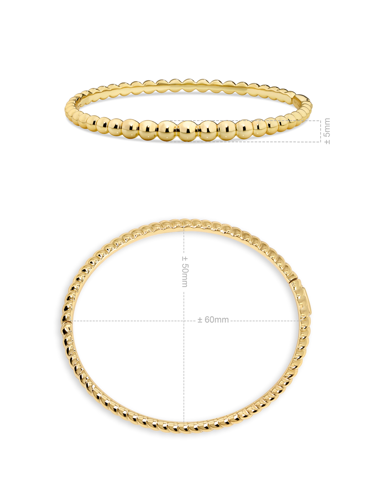 DEVATA Gold Plated Sterling Silver Bangle Bracelet