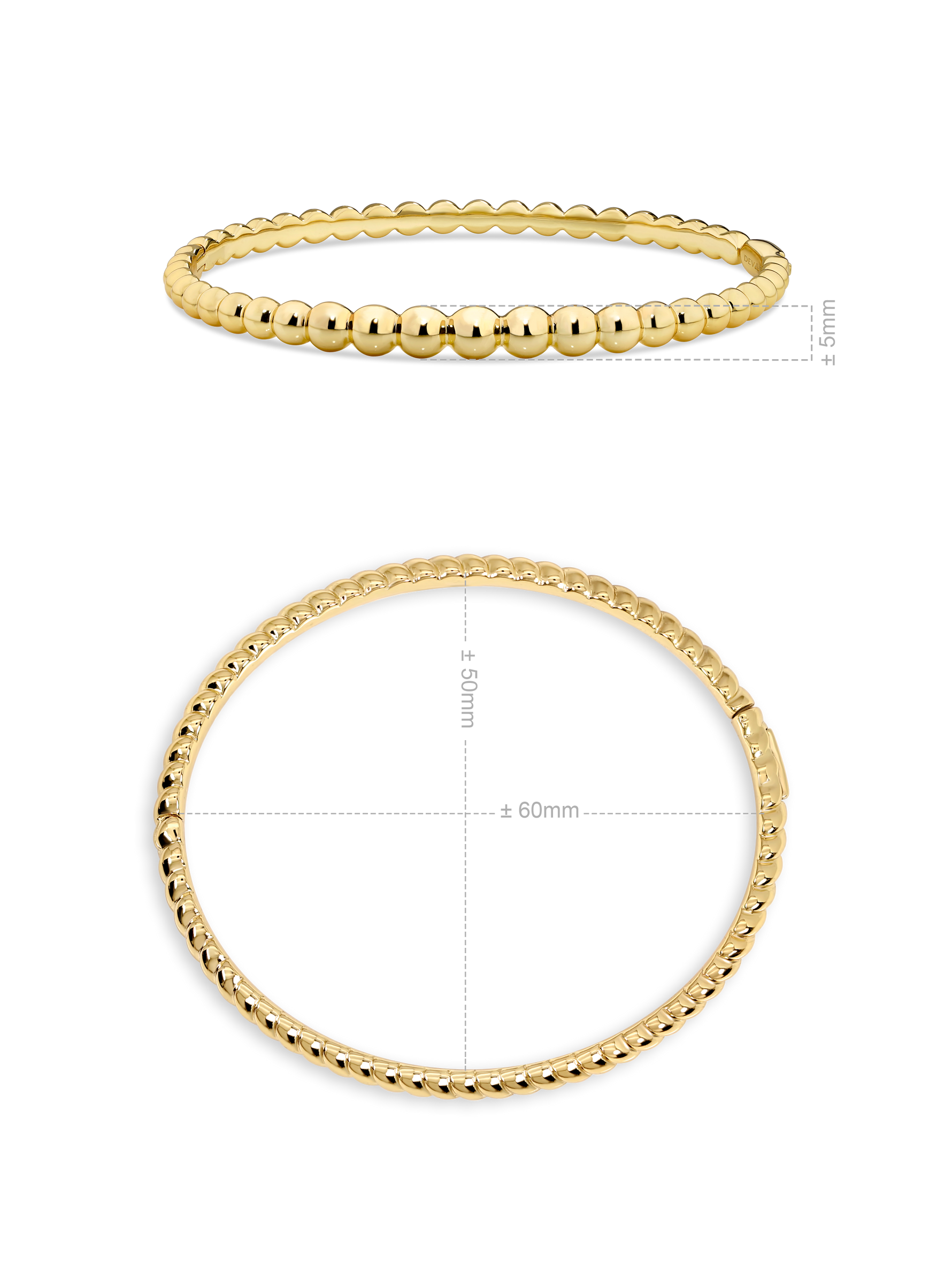 DEVATA Gold Plated Sterling Silver Bangle Bracelet