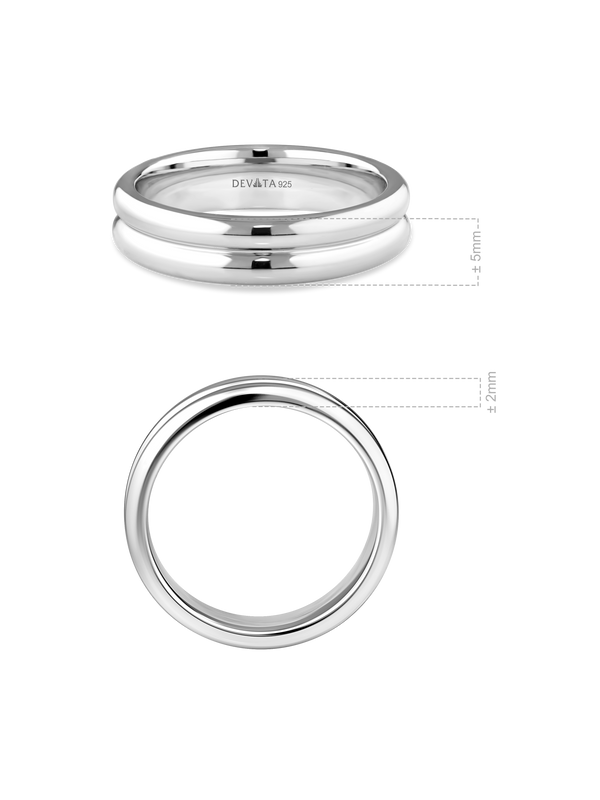 Lined Band Ring