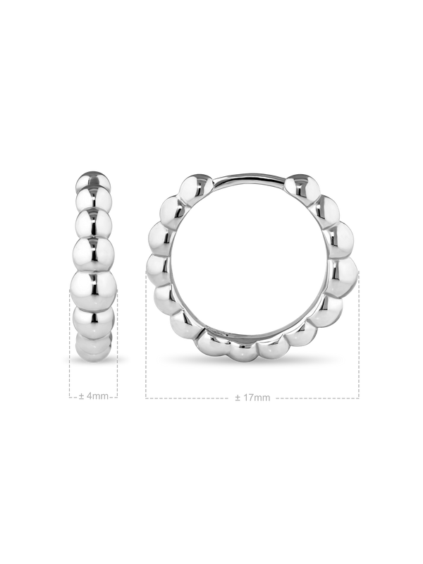 Beaded Ball Hoop Earrings