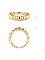 DEVATA Beaded Ball Ring in Gold Plated Sterling Silver